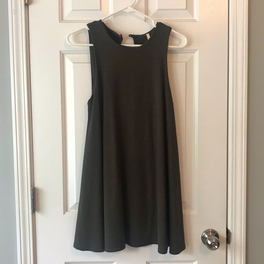 Sage Mini Dress in Dark Green.